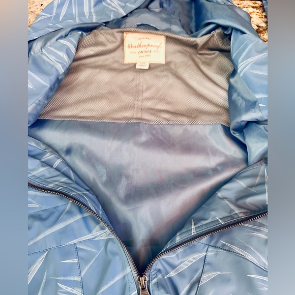 Weatherproof Vintage brand rain jacket sz LG periwinkle blue NWOT zip front - Picture 5 of 11